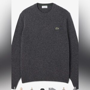 Lacoste Sweater 100% Wool Black Men’s size XXL